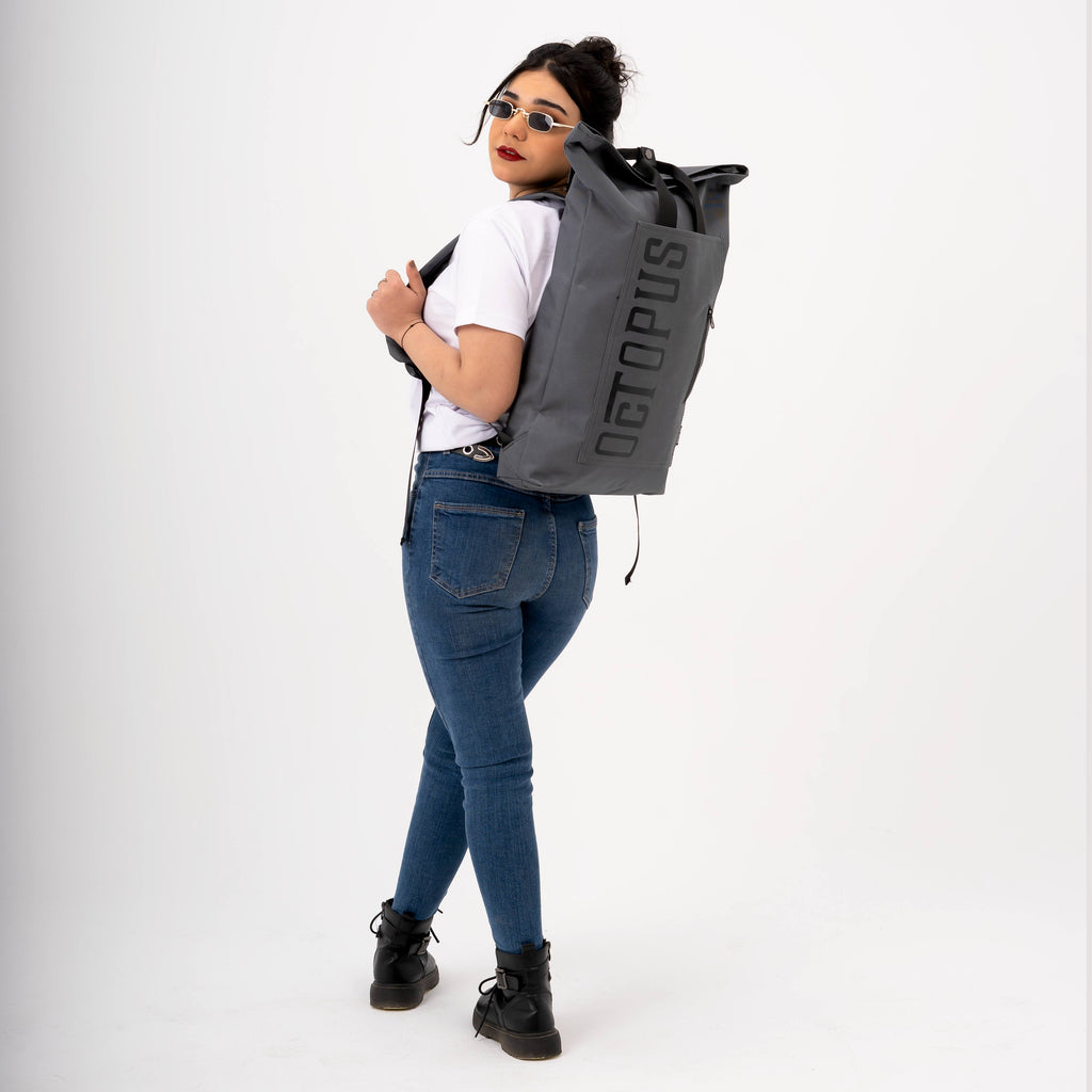 حقيبة ظهر قابلة للطي - رمادية 