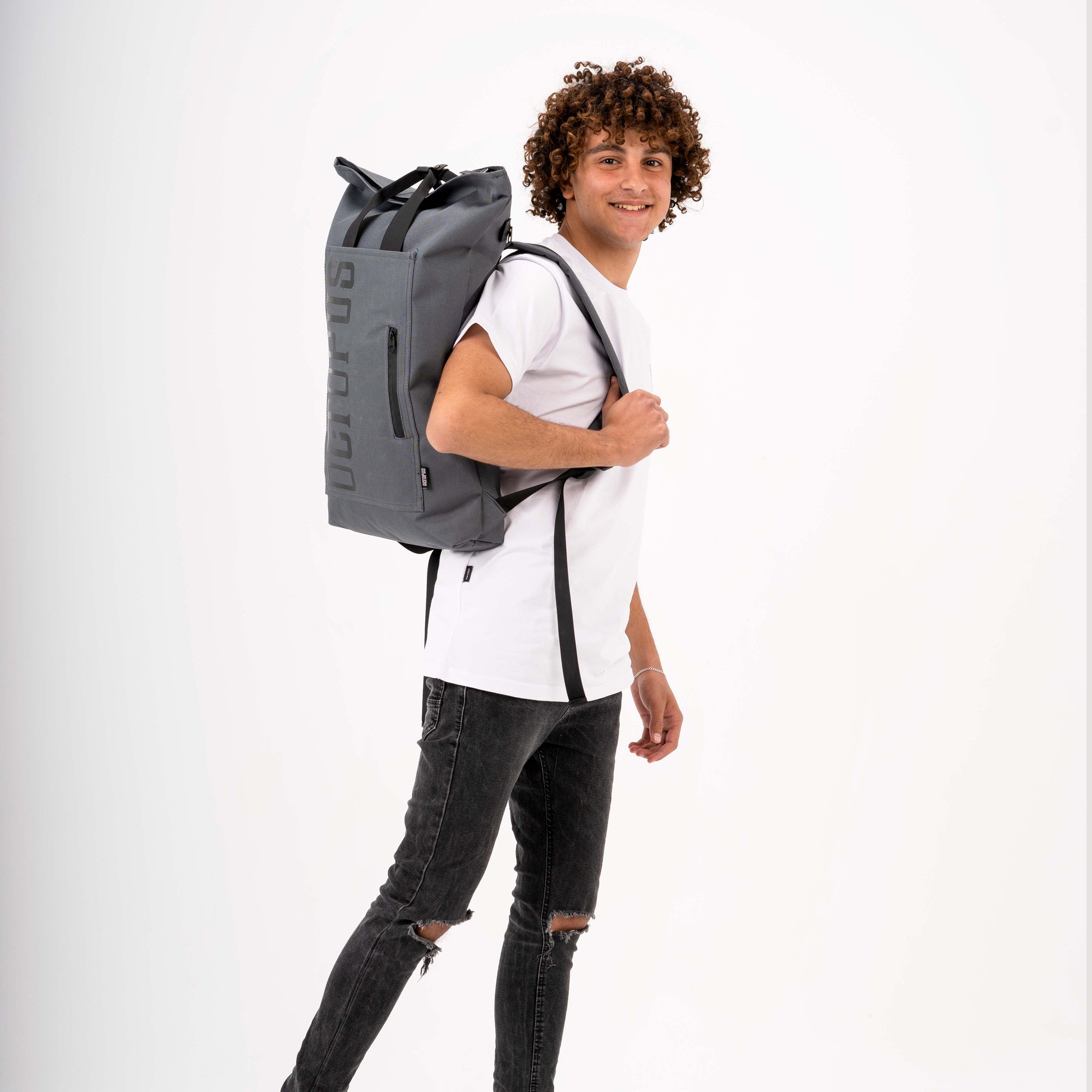 حقيبة ظهر قابلة للطي - رمادية 